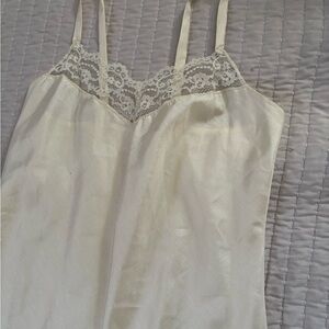 Vintage Elegant Cream Nightgown with lace detail